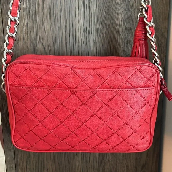 Tory Burch Fleming Red Crossbody Camera Bag - Picture 4 of 14